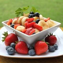 Red, White, and Blueberry Fruit Salad recipe