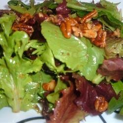Mixed Greens with Walnut and Roasted Onion Dressing recipe