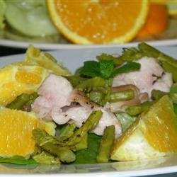 Grilled Mojo Chicken Salad With Asparagus and Oranges recipe