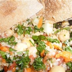 Coriander Tabbouleh Salad with Shrimp recipe
