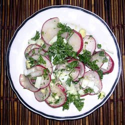 Radish Salad With Parsley & Chopped Eggs recipe