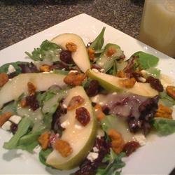 Fresh Pear and Cherry Salad with Vanilla Pear Vinaigrette recipe