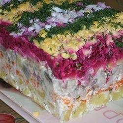 Russian Beet Salad with Herring recipe