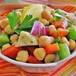 Garbanzo Bean and Pepper Salad recipe