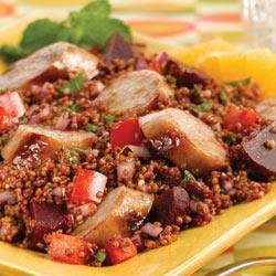 Inca Red Quinoa Salad with Sweet Apple Chicken Sausage recipe