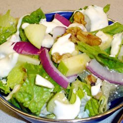Romaine With Apple, Pecans and Blue Cheese recipe