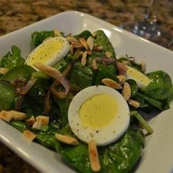Wilted Spinach and Almond Salad recipe