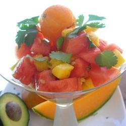 Melon, Mango, and Avocado Salad recipe