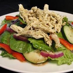 Fresh Chicken Salad with Baby Greens recipe