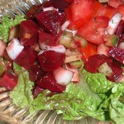 Dilly Tomato and Beet Salad recipe