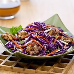 Asian Coleslaw with Candied Walnuts recipe