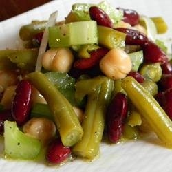 Three Bean Salad With Celery recipe
