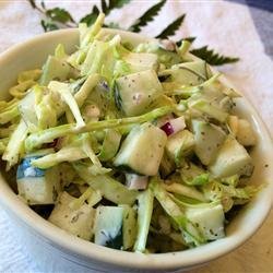 Peppery Coleslaw with Cucumbers and Celery recipe