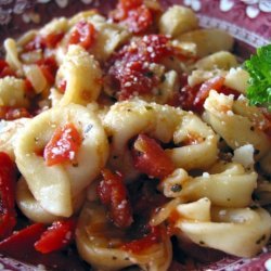 Mikey's Cheese Tortellini With Roasted Red Pepper Sauce recipe