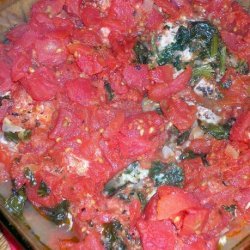 Basil, Spinach & Tomato Pork Strips recipe