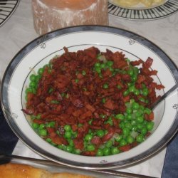 Peas With Shallots and Pancetta recipe