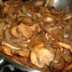 Pan Fried Onions & Mushrooms recipe