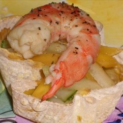 Thai Mango Salad With Marinated Shrimps recipe
