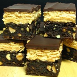 Chocolate-Peanut Butter Fudge Bars recipe