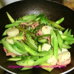 Scallops With Asparagus recipe