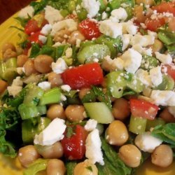 15 Minute Greek Garbanzo Bean Salad recipe