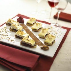 Brie With Pear and Chocolate Wine Sauce recipe