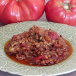 Turkish Eggplant (Aubergine) Lentil Stew recipe