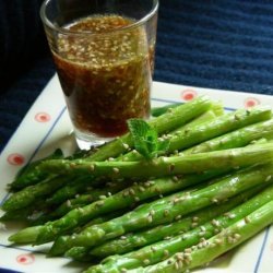 Asparagus With Toasted Sesame Aioli recipe