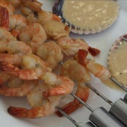 Prawn and Scallop Kebabs with Wasabi Dipping Sauce recipe