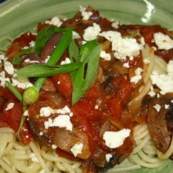 Spaghetti With Tomato and Feta Sauce recipe