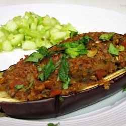 North African Bulgar Stuffed Baby Eggplant recipe