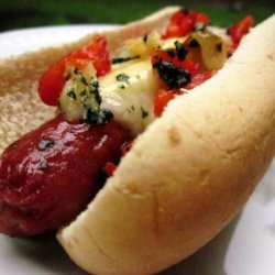Manchego Cheese and Garlic Gourmet Hot Dogs recipe