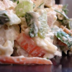 Veggie Packed Cheesy Chicken Salad (Reduced Fat) recipe