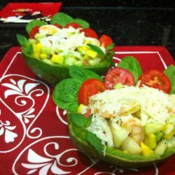 Shrimp & Scallop Salad in Avocado Cups recipe
