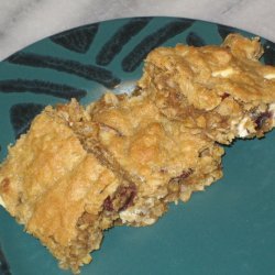 Chewy Cherry Vanilla Oatmeal Cookie Bars recipe
