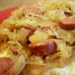 Sauerkraut and Sausage in the Crock Pot recipe