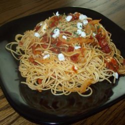 Angel Hair Pasta With Sun-Dried Tomatoes & Goat Cheese recipe