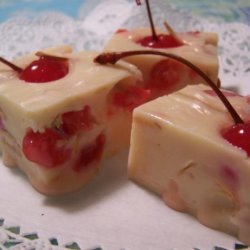 White Chocolate Bakewell (Cherry and Almond) Fudge recipe