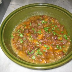 Moroccan  Venison (Beef) Tagine W/ Dried Mango & Raisins recipe