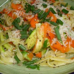 Zucchini & Carrot Ribbon Fettucini recipe