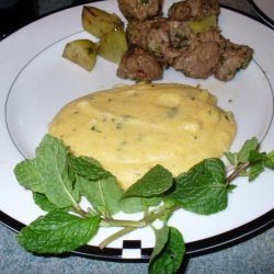 Soft Polenta With Roasted Herbs recipe