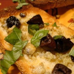 Gorgonzola and Kalamata Snack Toasts recipe