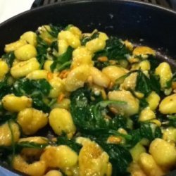 Brown Butter Gnocchi With Spinach and Pine Nuts recipe