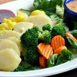 Potato, Beet,cauliflower and Broccoli Salad Platter recipe