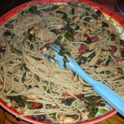 Tuscan-Style Spaghetti With Kale and Cannellinis recipe