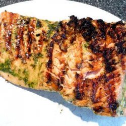 Grilled Salmon With Basil Oil recipe
