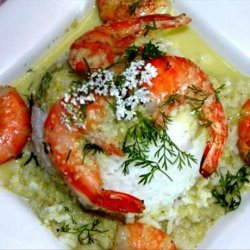 Smoked Shrimp With Poblano-Tomatillo Sauce recipe