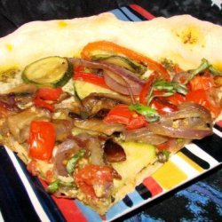 Four-Veggie Pizza(Flat Belly Diet Recipe) recipe