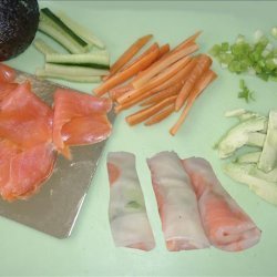 Smoked Salmon & Rice Paper Rolls recipe