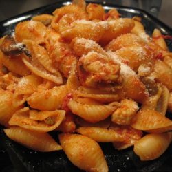 Pasta Shells With Chicken, Mushrooms, Escarole, and Sun-Dried To recipe